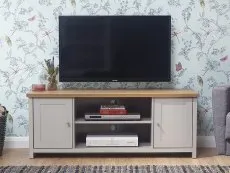 GFW GFW Lancaster Grey and Oak 2 Door Large TV Cabinet