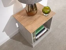 GFW GFW Kendal Grey and Oak Lamp Table