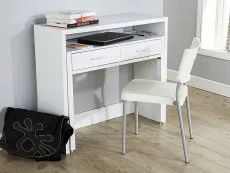 GFW GFW Regis White 2 Drawer Extending Console Desk