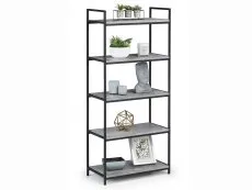 Julian Bowen Julian Bowen Staten Concrete Effect 5 Tier Tall Bookcase