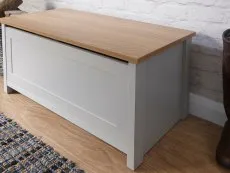 GFW GFW Lancaster Grey and Oak Blanket Box