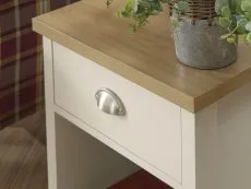 GFW GFW Lancaster Cream and Oak 1 Drawer Lamp Table