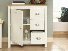 GFW GFW Lancaster Cream and Oak 1 Door 3 Drawer Multi Storage Unit