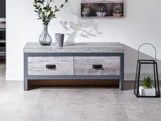 GFW GFW Boston Grey Wood Effect 2 Drawer Coffee Table