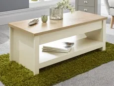 GFW GFW Lancaster Cream and Oak Lift Up Coffee Table