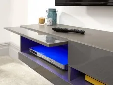 GFW GFW Galicia 120cm Grey Wall TV Cabinet With LED Lighting