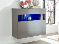 GFW GFW Galicia Grey 2 Door Sideboard With LED Lighting