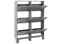 GFW GFW Osaka Grey 6 Drawer Narrow Shoe Cabinet