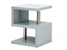 GFW GFW Polar Grey High Gloss Lamp Table with LED Lighting