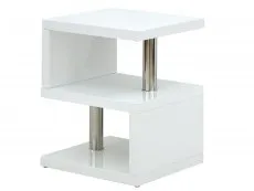 GFW GFW Polar White High Gloss Lamp Table with LED Lighting