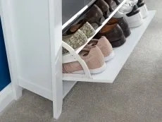 GFW GFW Deluxe White 2 Tier Shoe Cabinet