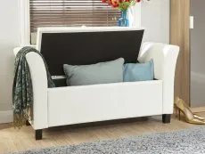 GFW GFW Verona White Faux Leather Ottoman Window Seat