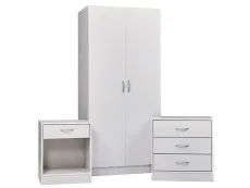 LPD LPD Delta White 3 Piece Bedroom Furniture Package