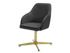 LPD LPD Felix Black Velvet Fabric Office Chair