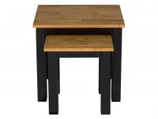 LPD LPD Copenhagen Black and Oak Nest of Tables