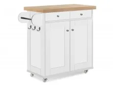 LPD LPD Portland White 2 Door 2 Drawer Kitchen Island