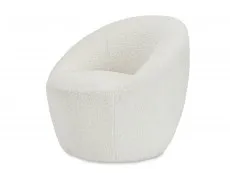 LPD LPD Cocoon White Boucle Fabric Occasional Chair