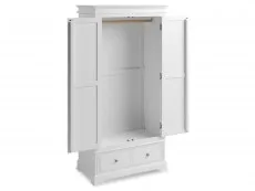 Kenmore Kenmore Catlyn White 2 Door 2 Drawer Double Wardrobe