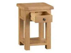 Kenmore Waverley Oak 1 Drawer Small Lamp Table (Assembled)