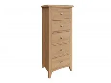 Kenmore Kenmore Dakota Oak 5 Drawer Tall Narrow Chest of Drawers (Assembled)