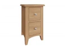 Kenmore Dakota Oak 2 Drawer Small Bedside Table (Assembled)