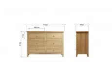 Kenmore Kenmore Dakota Oak 6 Drawer Chest of Drawers (Assembled)