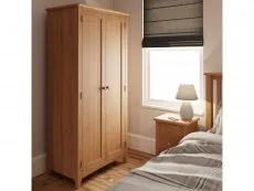 Kenmore Dakota Oak 2 Door Double Wardrobe