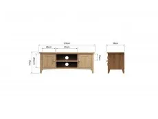 Kenmore Kenmore Dakota Oak 2 Door Large TV Cabinet (Assembled)