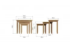 Kenmore Kenmore Dakota Oak Nest of 3 Tables (Assembled)