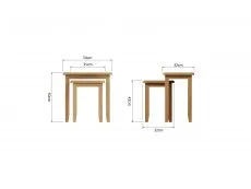 Kenmore Kenmore Dakota Oak Small Nest of Tables (Assembled)