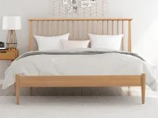 Flintshire Furniture Flintshire Grosvenor 4ft6 Double Oak Wooden Bed Frame