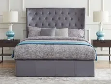 Flintshire Furniture Flintshire Holway 4ft6 Double Grey Fabric Ottoman Bed Frame