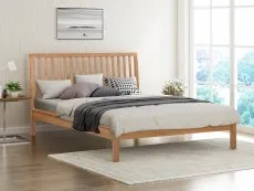 Flintshire Furniture Flintshire Rowley 5ft King Size Smoked Oak Wooden Bed Frame