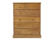 Archers Berwick 4+2 Drawer Pine Wooden Chest of Drawers (Assembled)