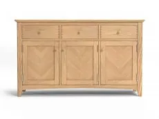 Archers Archers Oslo 3 Door 3 Drawer Light Oak Wooden Sideboard (Assembled)