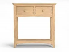 Archers Oslo 2 Drawer Light Oak Wooden Console Table (Assembled)