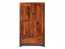 Archers Archers Santa Clara 2 Door 1 Drawer Acacia Wooden Double Wardrobe (Part Assembled)