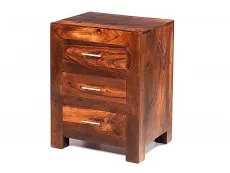 Archers Archers Santa Clara 3 Drawer Acacia Wooden Bedside Table (Assembled)