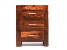 Archers Santa Clara 3 Drawer Acacia Wooden Bedside Table (Assembled)