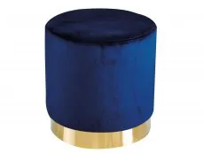 LPD LPD Lara Royal Blue Fabric Bedroom Stool