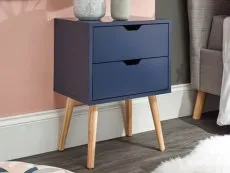 GFW Nyborg Nightshadow Blue Pair of 2 Bedside Tables