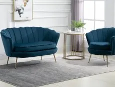 Birlea Furniture & Beds Birlea Ariel Blue Fabric 2 Seater Sofa