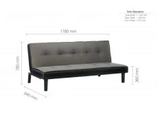 Birlea Furniture & Beds Birlea Aurora Grey Velvet Sofa Bed