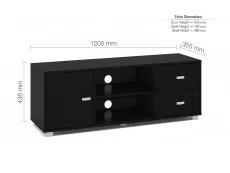 Birlea Furniture & Beds Birlea Covent Black High Gloss TV Unit