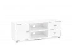 Birlea Furniture & Beds Birlea Covent White High Gloss 1 Door 2 Drawer TV Unit