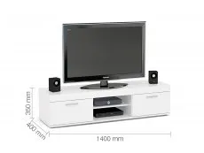 Birlea Furniture & Beds Birlea Edgeware White High Gloss TV Unit