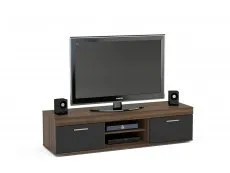 Birlea Furniture & Beds Birlea Edgeware Walnut and Black High Gloss TV Unit