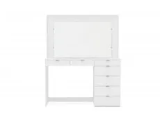 Birlea Furniture & Beds Birlea Chloe White 7 Drawer Dressing Table and Mirror