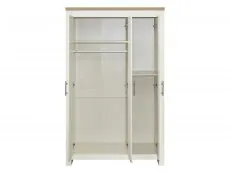 Birlea Furniture & Beds Birlea Highgate Cream and Oak Effect 3 Door Wardrobe