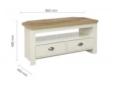 Birlea Furniture & Beds Birlea Highgate Cream and Oak Effect Corner TV Unit